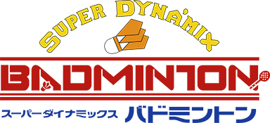 Super Dyna'mix Badminton logo for Famicom